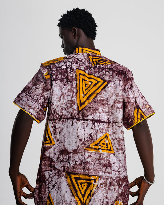 Austine Mali The Chiji Shirt – cotton African print shirt – back view